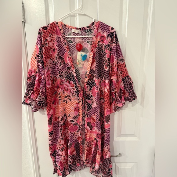 Johnny Was Valennis Ruffle Cover Up Kimono Size XXS XS NWT - Picture 4 of 9